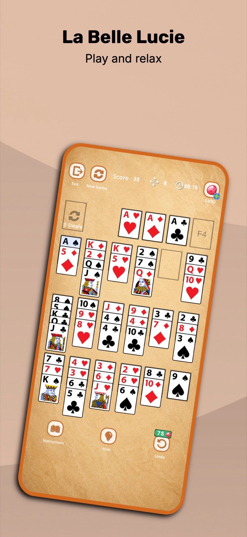 La Belle Lucie solitaire in Solitaire Suite